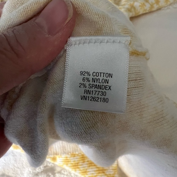 Merona size M gold stars on white button down grammiecore cardigan sweater. - Picture 7 of 7